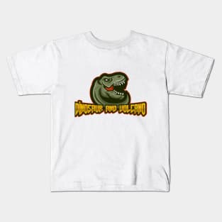 Dinosaur and Volcano Kids T-Shirt